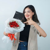 Elegant 10 Red Roses Bouquet